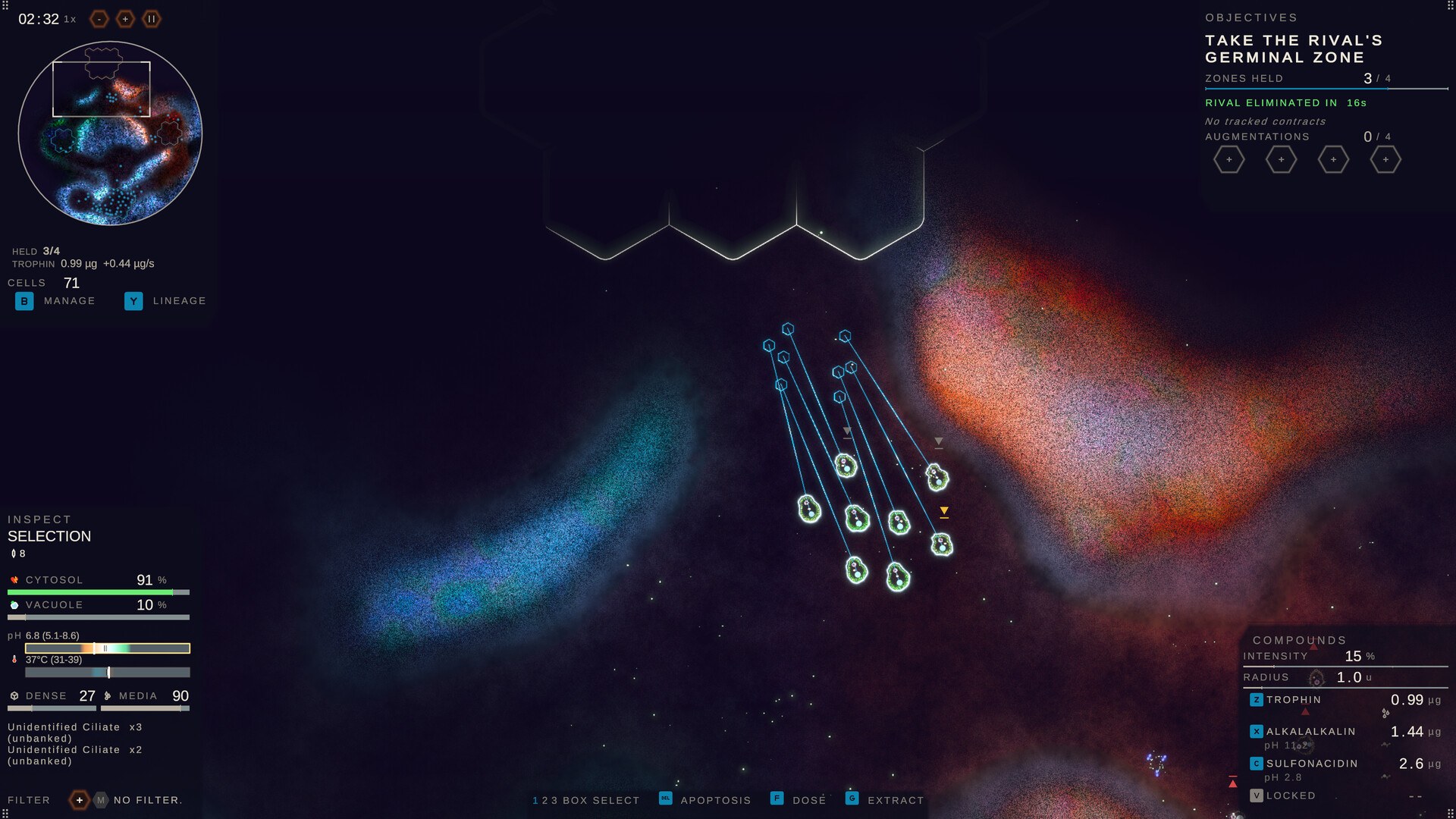 Substrate: Emergence official screenshot of a culture in the dish