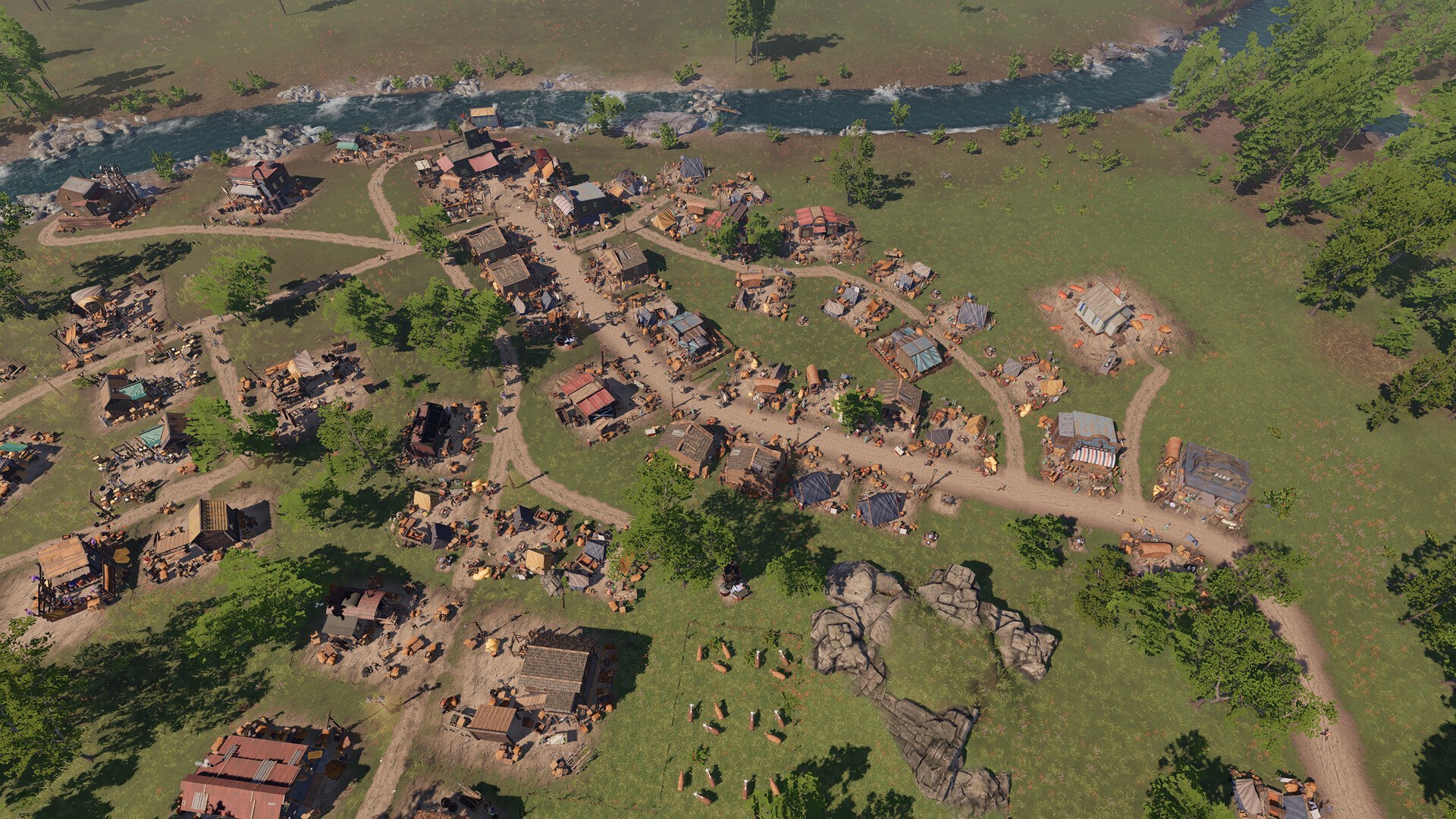 Wild West Pioneers official screenshot: a growing frontier settlement